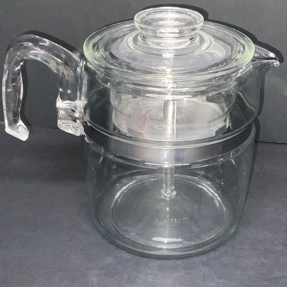 COMPLETE!  Vintage Pyrex Flameware Glass Coffee Stovetop Percolator 7759, 9 CUP - Picture 1 of 9